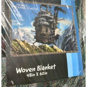 HOWLS MOVING CASTLE WOVEN BLANKET 48 Inch X 60 Inch